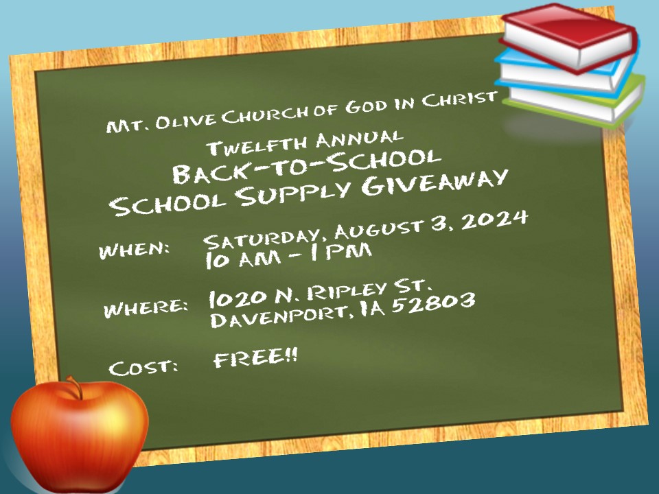 2024 Mt. Olive COGIC Back To School Event